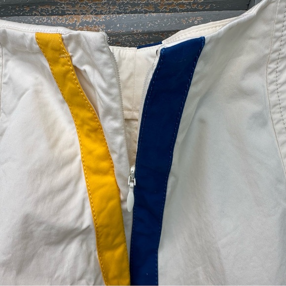 Tory Burch Pleated Color Trim Skort Off White Sz 12 - Picture 12 of 15